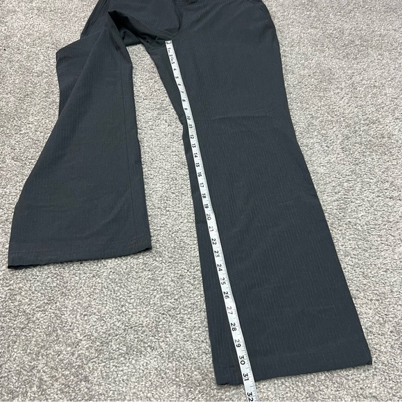 Athleta Midtown Trouser Womens 10 Gray Flare Wide Leg Pants Drawstring Pull On - Picture 2 of 10